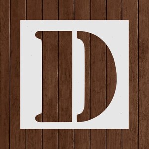 Letter D Stencil | Bold Uppercase Alphabet Stencil for Crafts, Walls, DIY Signs, Personalized Projects, Reusable Mylar Cutout