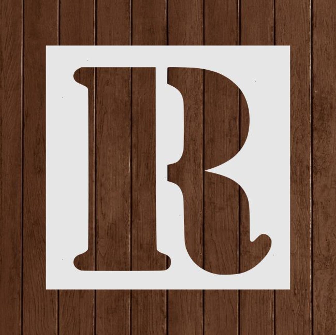 Letter R Stencil | Bold Uppercase Alphabet Stencil for Crafts, Walls ...