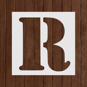 Letter R Stencil | Bold Uppercase Alphabet Stencil for Crafts, Walls, DIY Signs, Personalized Projects, Reusable Mylar Cutout