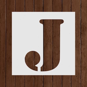 Letter J Stencil | Bold Uppercase Alphabet Stencil for Crafts, Walls, DIY Signs, Personalized Projects, Reusable Mylar Cutout