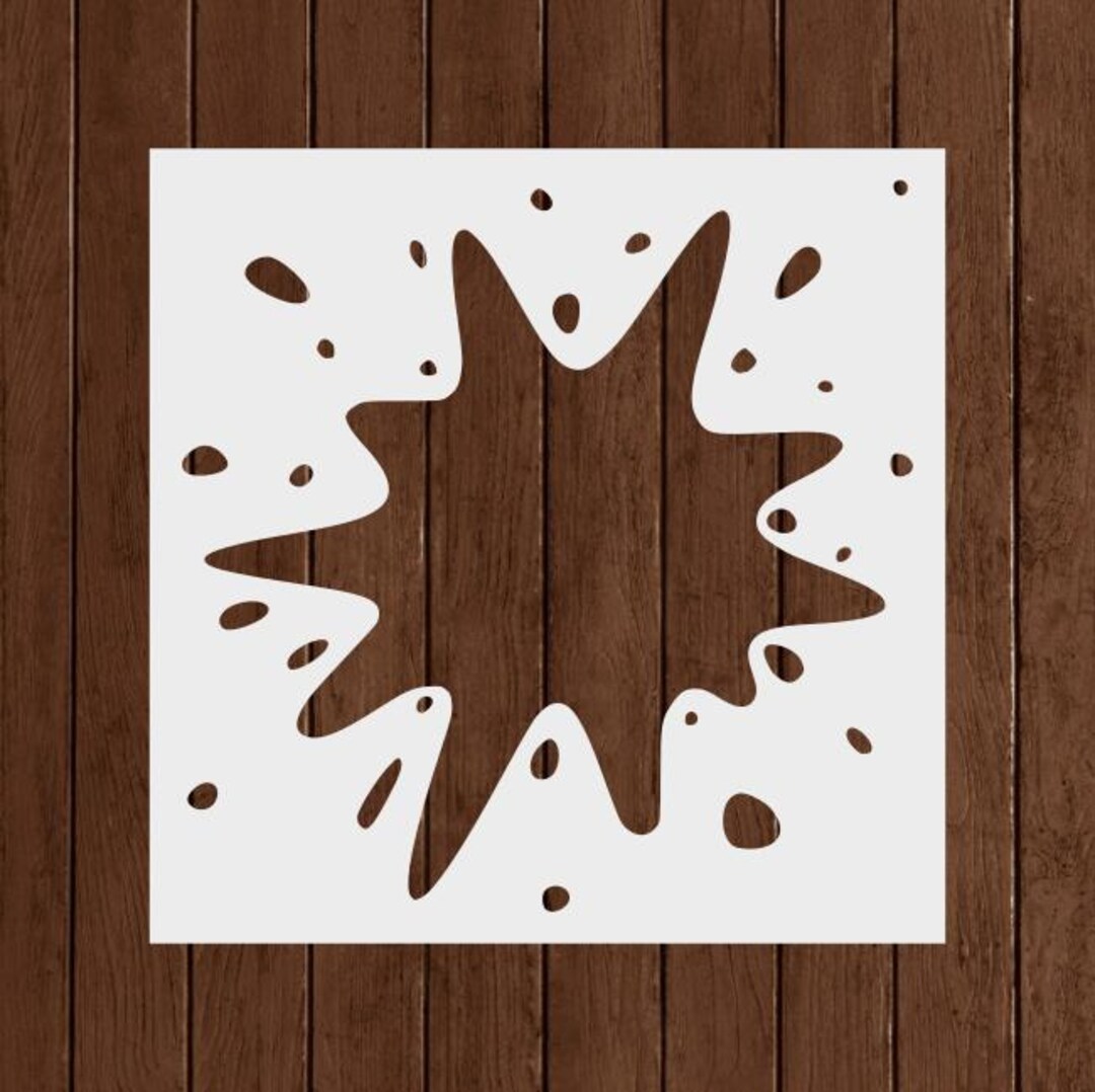 Splat Design Stencil, Reusable Splat Design Stencil - Craft Stencils ...