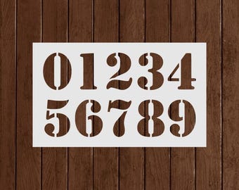 Numbers Stencil, Reusable Numbers Stencil, Art Stencil, DIY Craft Stencil, Large Numbers Stencil, Numbers Wall Stencil