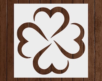 Four Leaf Clover Stencil, Reusable Four Leaf Clover Stencil, Art Stencil - DIY Craft Stencil, Painting Stencil, Four Leaf Clover