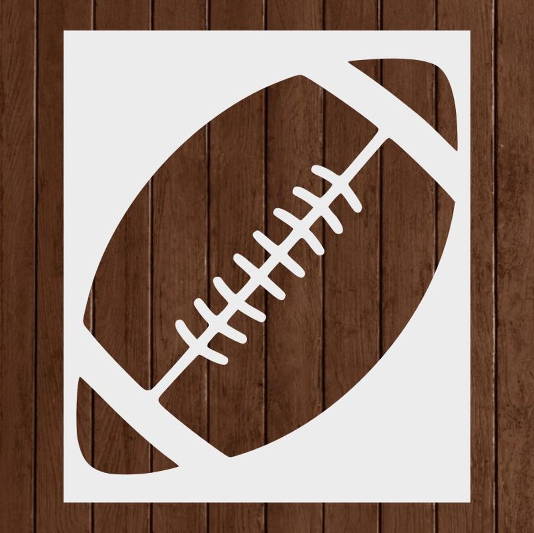 Football Stencil, Reusable Football Stencil, DIY Craft Stencil, Large ...