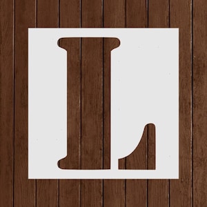 Letter L Stencil | Bold Uppercase Alphabet Stencil for Crafts, Walls, DIY Signs, Personalized Projects, Reusable Mylar Cutout