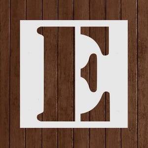 Letter E Stencil | Bold Uppercase Alphabet Stencil for Crafts, Walls, DIY Signs, Personalized Projects, Reusable Mylar Cutout