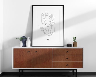 Lashes Fine Line Wall Art Download