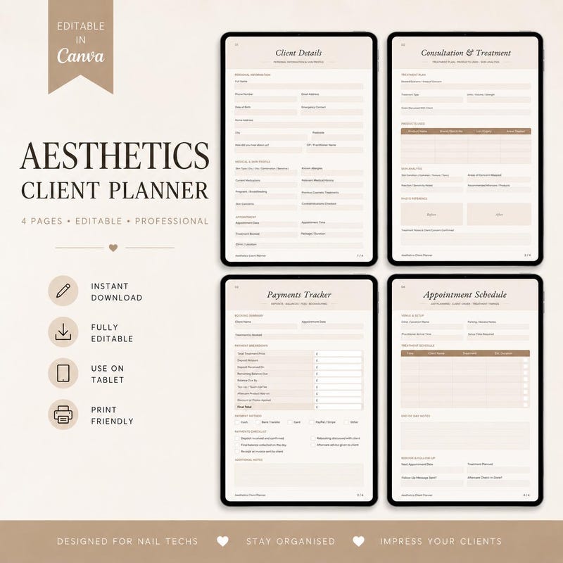 Aesthetics Client Records - Etsy UK