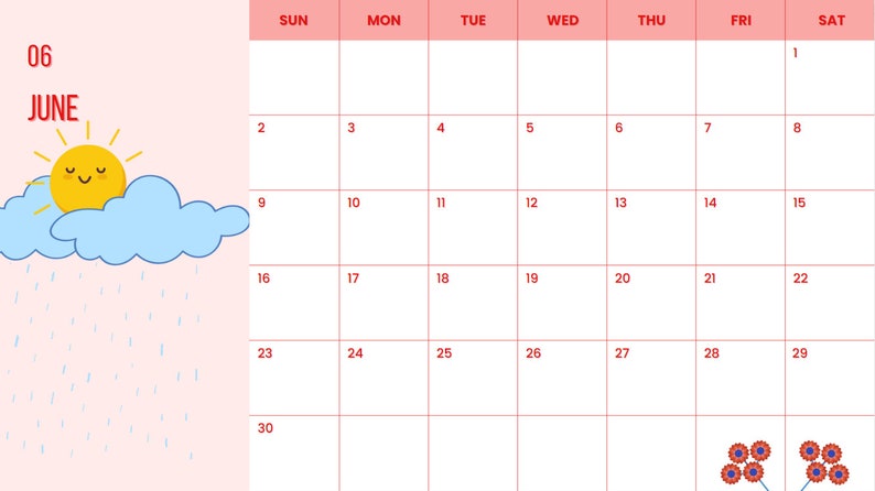 Digital Calendar - Etsy