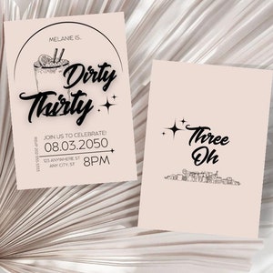 Dirty Thirty Birthday Invitation Template | Editable & Instant Download | 30th Birthday Party Invite | Dirty 30 Celebration