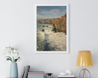 Northern California Wall Art | Coastline Print | Ocean Landscape Framed