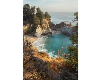 Big Sur Print | Mcway Falls | California Art | Vertical Photography Print