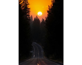 Sunset and Road | Sunset Photography Print