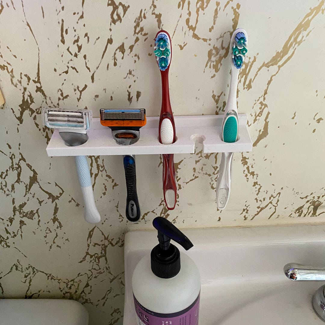 3D Printed Toothbrush & Razor Holder – Customize for Your Family - Etsy