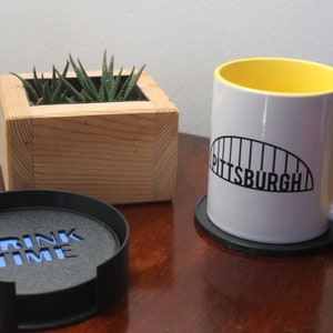 3D Printed Drink Time Coasters - set of 4, Fun, Colorful