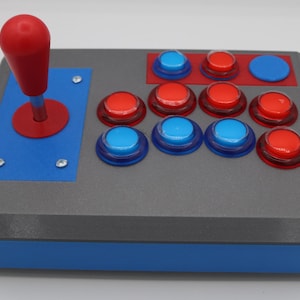 Custom PC Arcade Fight Stick: LED Buttons, Retro Gaming