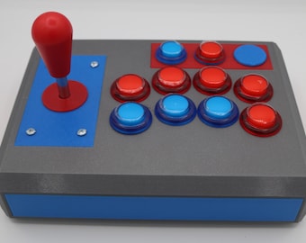 Custom PC Arcade Fight Stick: LED Buttons, Retro Gaming