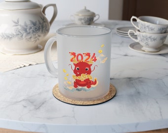 Chinesisches Jahr-Frostglas-Drache-Tasse