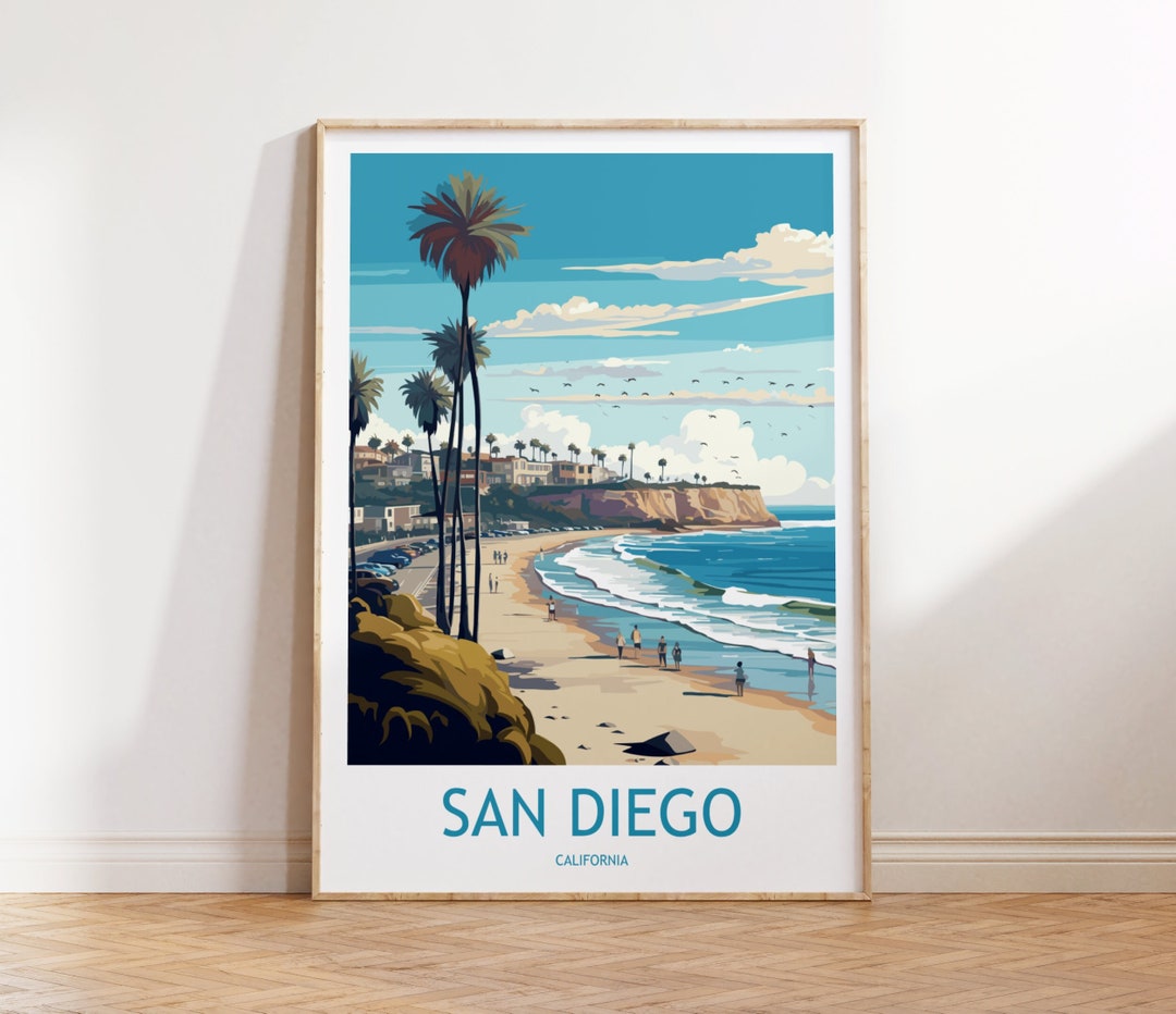 San Diego Travel Print Wall Art San Diego Wall Hanging Home Décor San ...