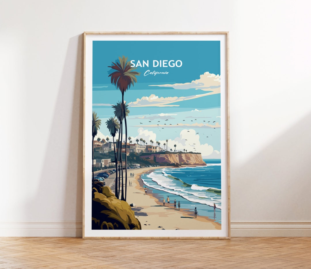 San Diego Travel Print Wall Art San Diego Wall Hanging Home Décor San ...
