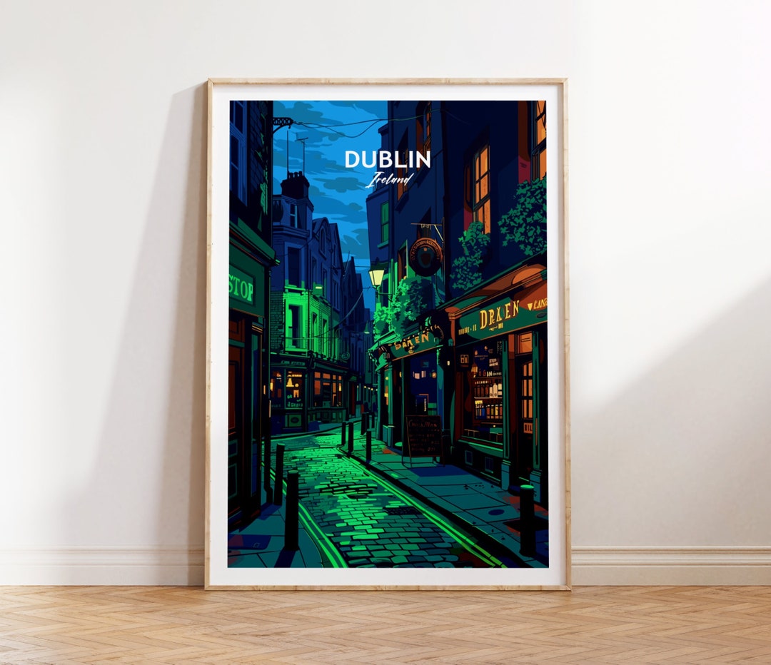 Dublin Skyline Print Dublin Home Decor Skyline City Art Print Dublin
