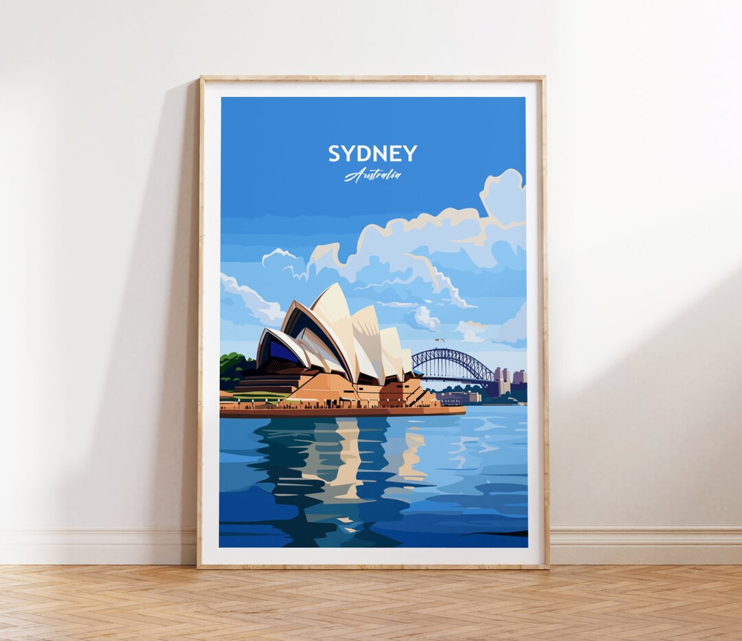 Sydney Opera House Travel Print Wall Art Sydney Wall Hanging Home Décor Sydney Gift Art Lovers