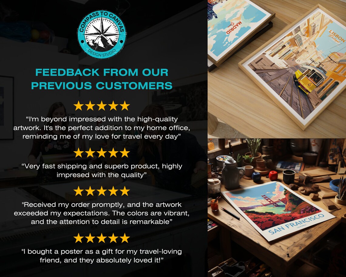 Lake Tahoe Travel Print Wall Art Lake Tahoe Wall Hanging Home Décor