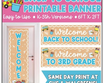 Welcome Back to School Printable Banner!