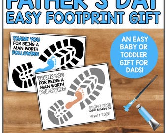 Sweet Fathers Day Handprint Craft! Easy Printable Gift for Dad from Kids and Baby