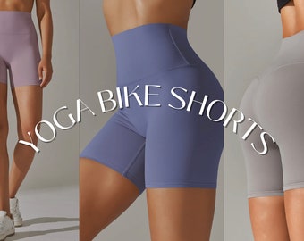 Womens Yoga Aura Attire Bike Shorts High Waisted Squat Proof Quick Dry