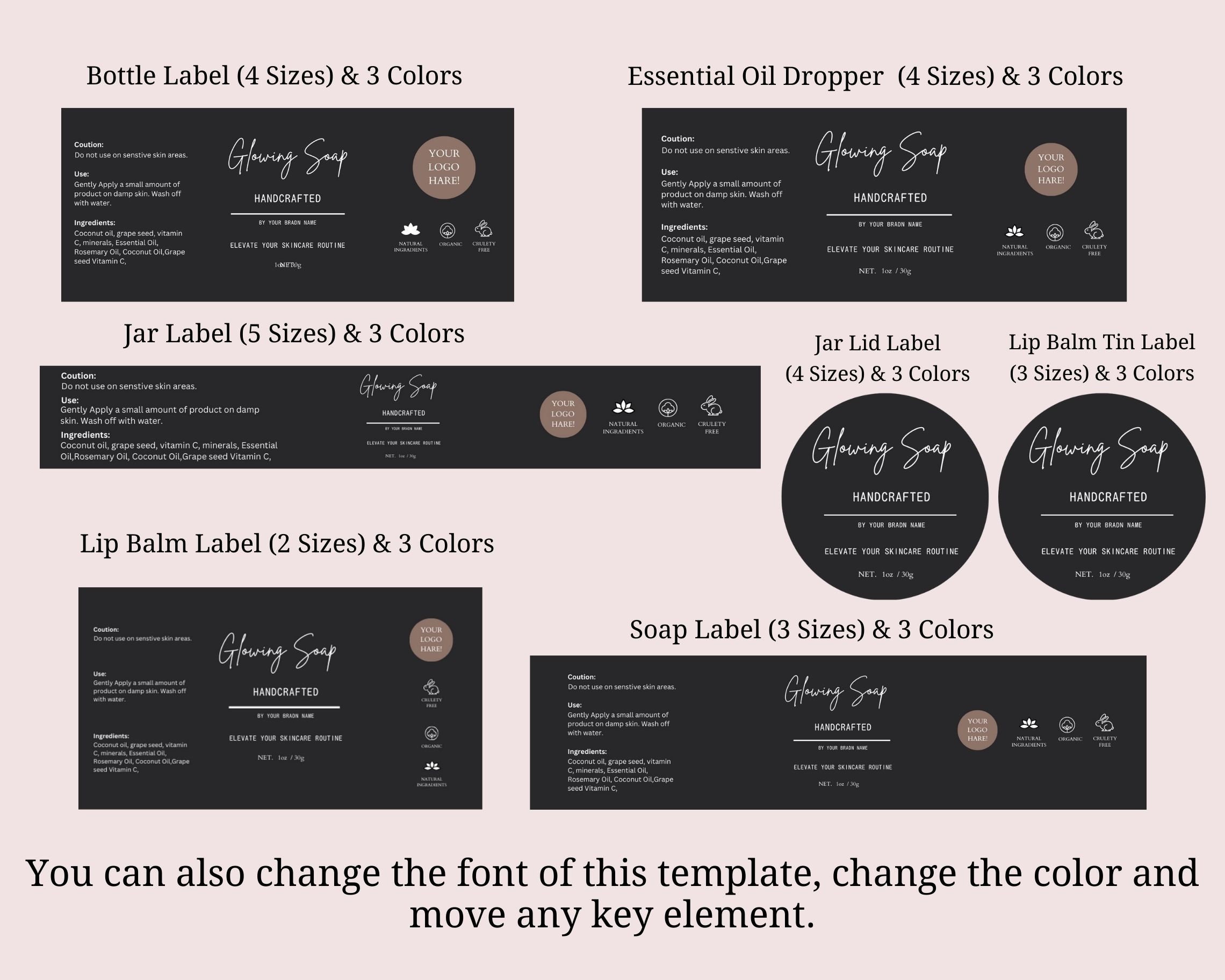 Editable Cosmetic Label Templates Custom Body Product Label Editable Cosmetic Label Templates Custom Body Product Label
