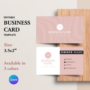 Visitenkartenvorlage, 3,5"x2" Visitenkartenvorlage, Visitenkarte PNG, Blanko-Visitenkarte, Canva editierbar, DIY-Visitenkarte