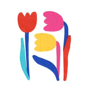 Lot de 2 serviettes en papier tulipes pour découpage, fleurs de serviette pour scrapbooking, collage et projets artistiques