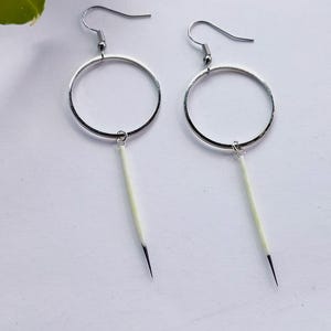 genuine porcupine quill hoop earrings