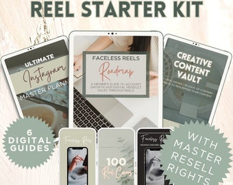 Ultimate Faceless Reel Bundle | Reel Content Library for Instagram | Master Resell Rights | PLR Digital Products | Canva | Starter Kit