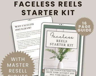 Faceless Instagram Reels Starter Kit | BONUS templates | Master Resell Rights | MRR + PLR | Marketing for Beginners | Master Resell Rights