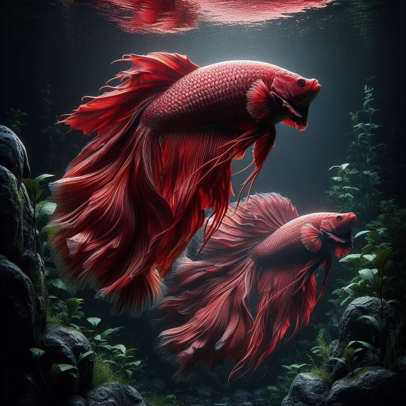 Betta Fish Art Wallpaper - Etsy