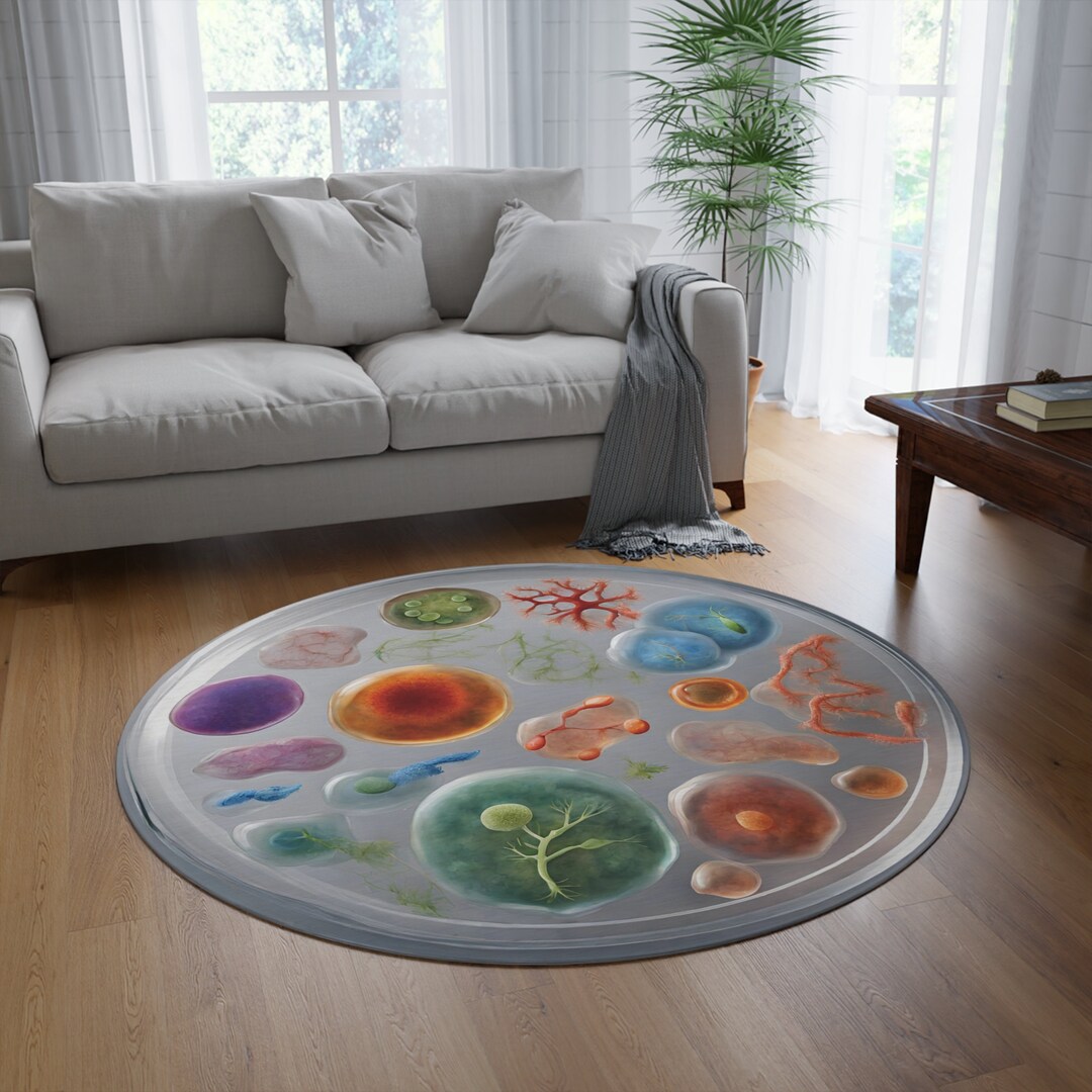 Biology Rug Design Petri Dish Regular Round Rug Biology Science Fun Home Decor - Etsy
