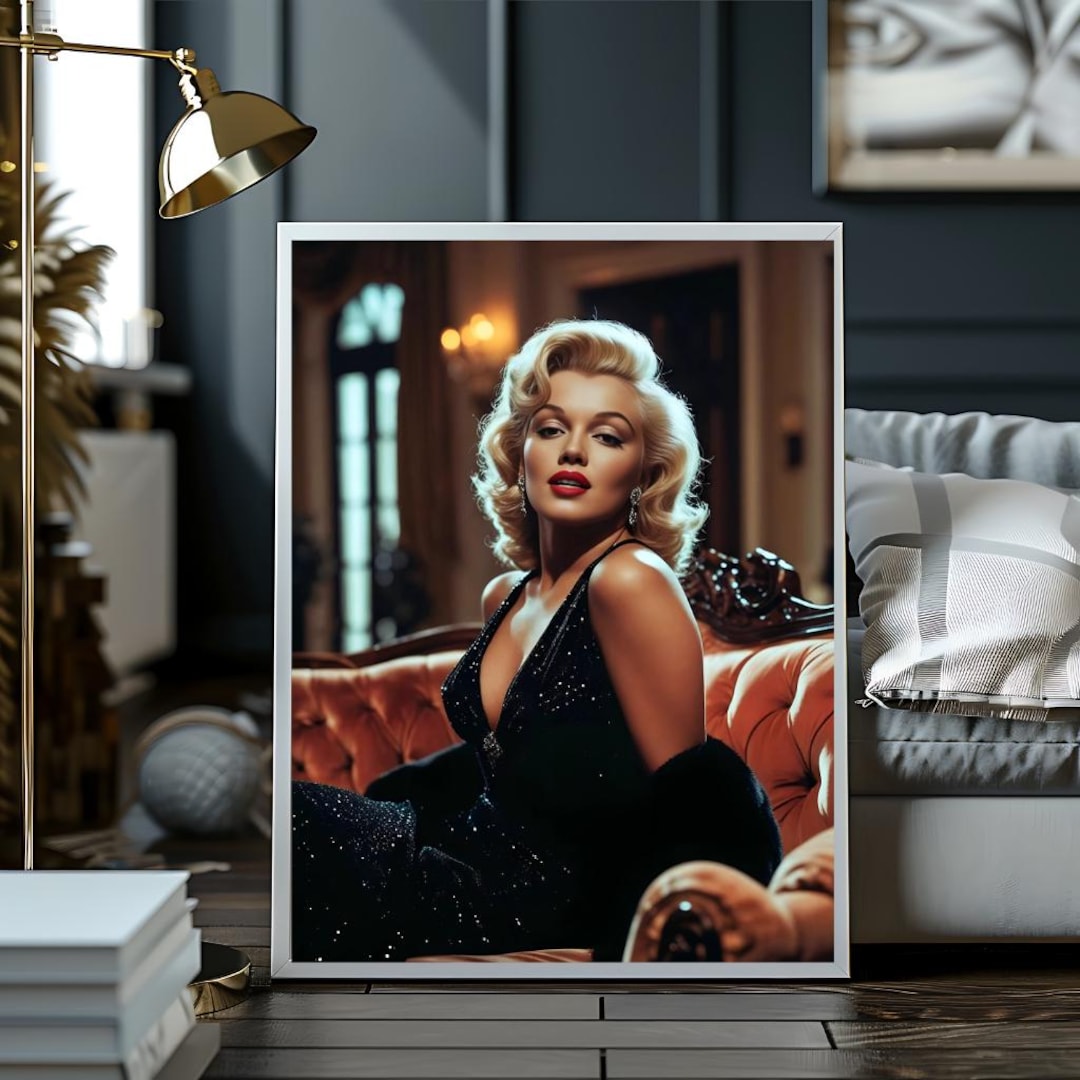 Marilyn Monroe Glamour Art Print – Vintage Hollywood Poster (digital ...