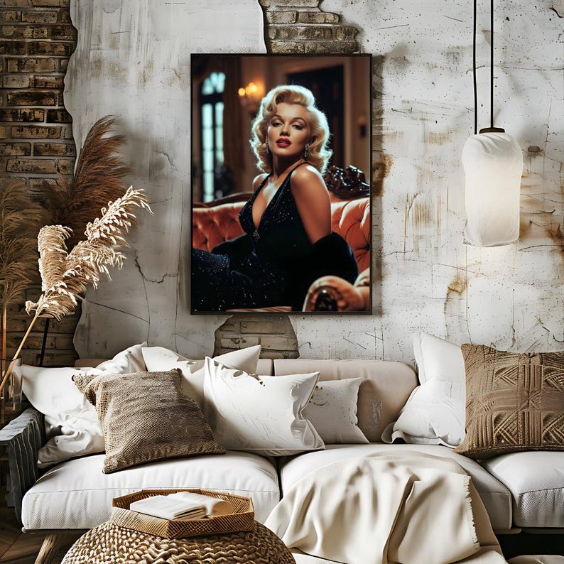 Marilyn Monroe Glamour Art Print – Vintage Hollywood Poster (digital ...
