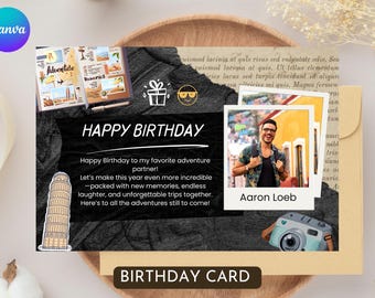 Tarjeta de cumpleaños romántica para tu pareja: Tarjeta de amor imprimible (descarga digital)