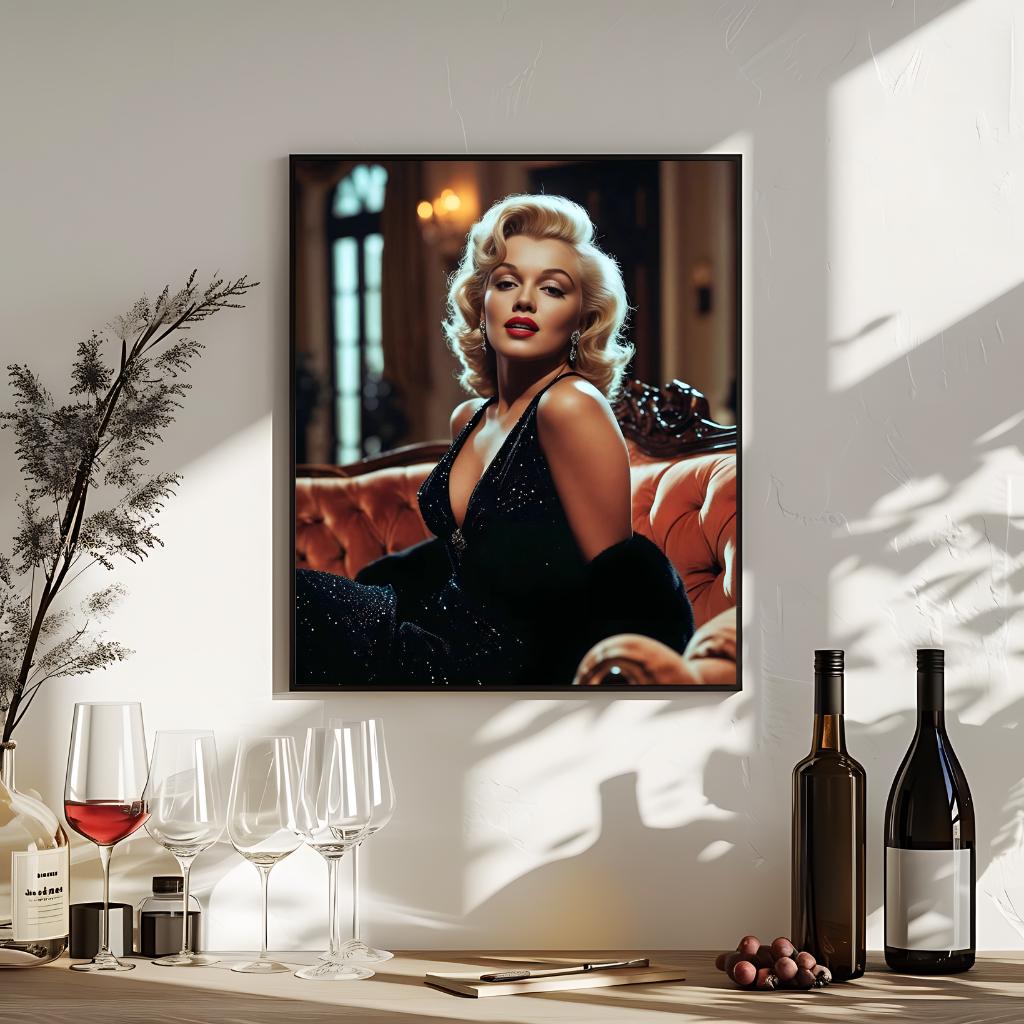 Marilyn Monroe Glamour Art Print – Vintage Hollywood Poster (digital ...