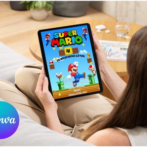 Super Mario Birthday  Invitation, Mario  Invitation, Mario Invitation, Digital  Invite, Animated Invitation, Mario invitation