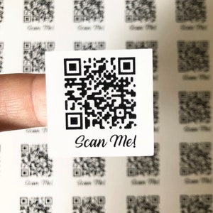 Adesivi QR 2 cm Impermeabili Super adesivi I Etichette postali I Facebook Instagram Sito web I Direct Traffic Marketing Scansione QR