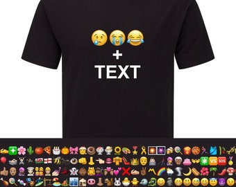 EMOJI T-Shirt Printing Symbol + Text - Express yourself