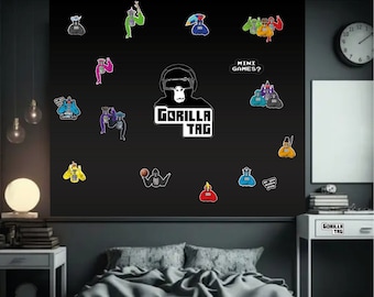 GORILLA TAG Wall Sticker | VR gamer Feature wall | Kids Teens Adults bedroom wall