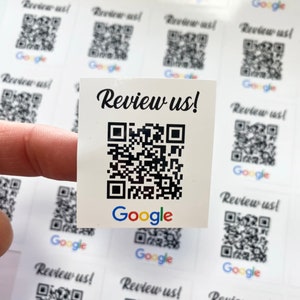 Google Scan- und Bewertungsaufkleber | QR-Etiketten | Wasserdicht Super-sticky Kunden überprüfen Link-Etiketten I Direkt-Traffic-marketing Scan QR