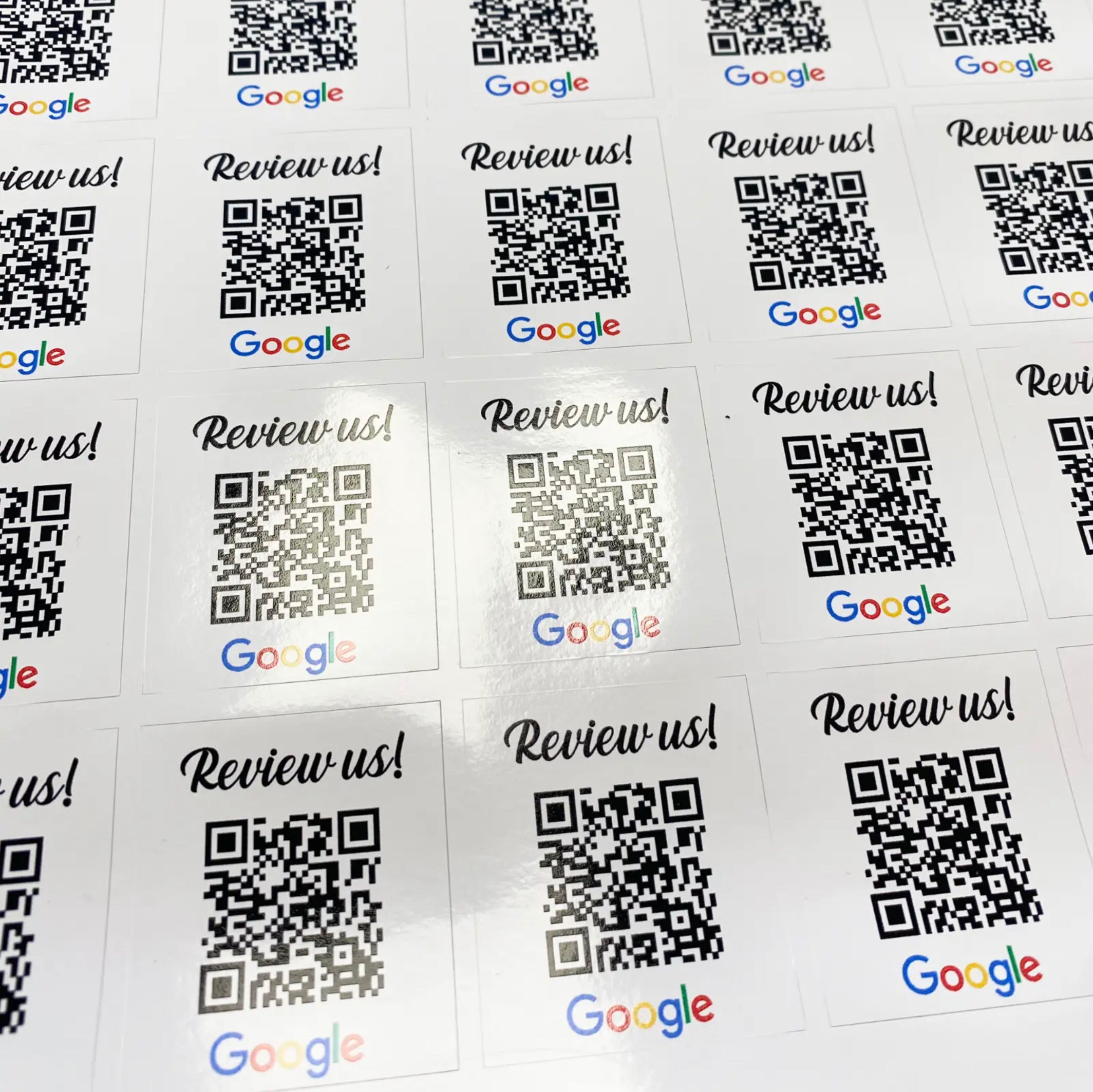 Scan Registration Sticker Google Scan and Review Stickers | QR Labels | Waterproof Super-sticky I ...