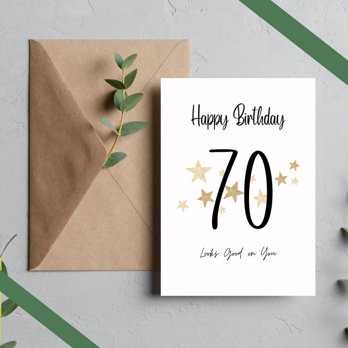 Printable Birthday Card, Instant Download, Happy 70 Th - Etsy