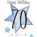 Printable Birthday Card, Instant Download, Happy 70 Th - Etsy